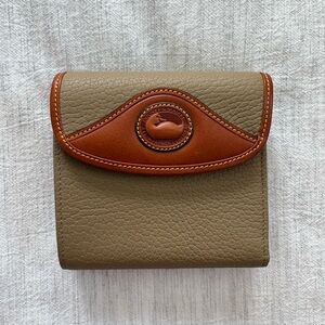 NWT VINTAGE Dooney & Burke Trifold All Weather Leather Wallet Designer | Luxury